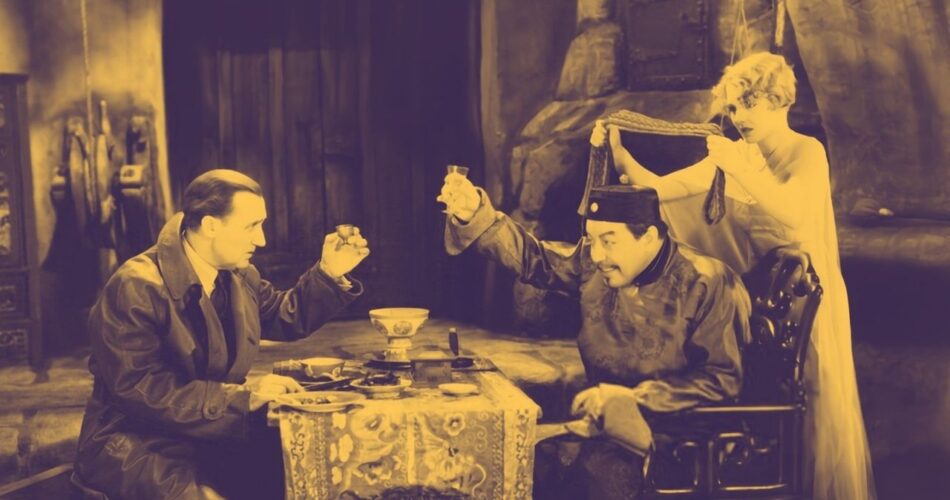 O. P. Heggie, Warner Oland i Jean Arthur w filmie "Powrót Fu Manchu" (reż. Rowland V. Lee, 1930)