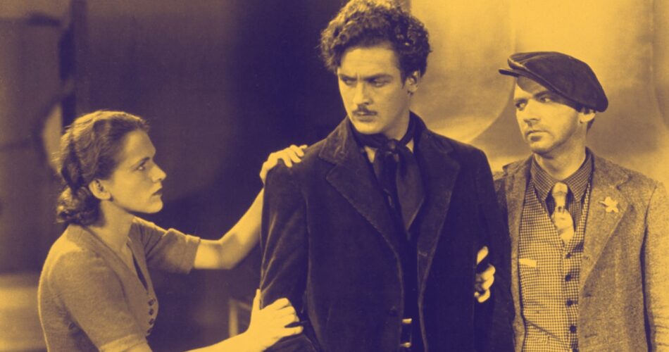 Rose Hobart, Charles Farrell i Lee Tracy w filmie "Liliom" (reż. Frank Borzage, 1930)