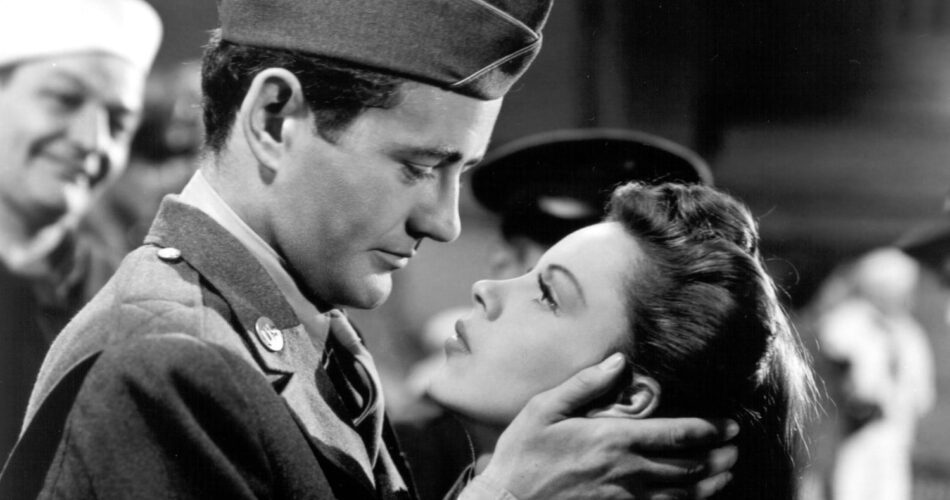 Robert Walker i Judy Garland w filmie "Pod zegarem" (reż. Vincente Minnelli, 1945)