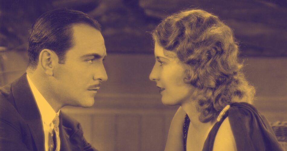 Ricardo Cortez i Barbara Stanwyck w filmie "Taniec za dziesiątaka" (reż. Lionel Barrymore, 1931)