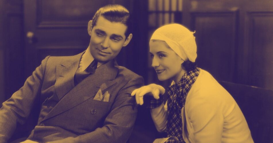Clark Gable i Norma Shearer w filmie "Wolne dusze" (reż. Clarence Brown, 1931)