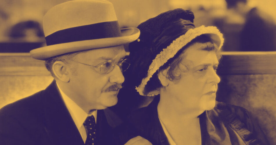 Jean Hersholt i Marie Dressler w filmie "Emma" (reż. Clarence Brown, 1932)
