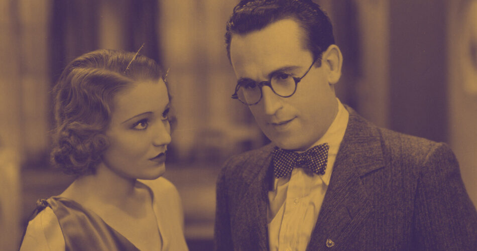 Constance Cummings i Harold Lloyd w filmie "Kinomaniak" (reż. Clyde Bruckman, Harold Lloyd, 1932)