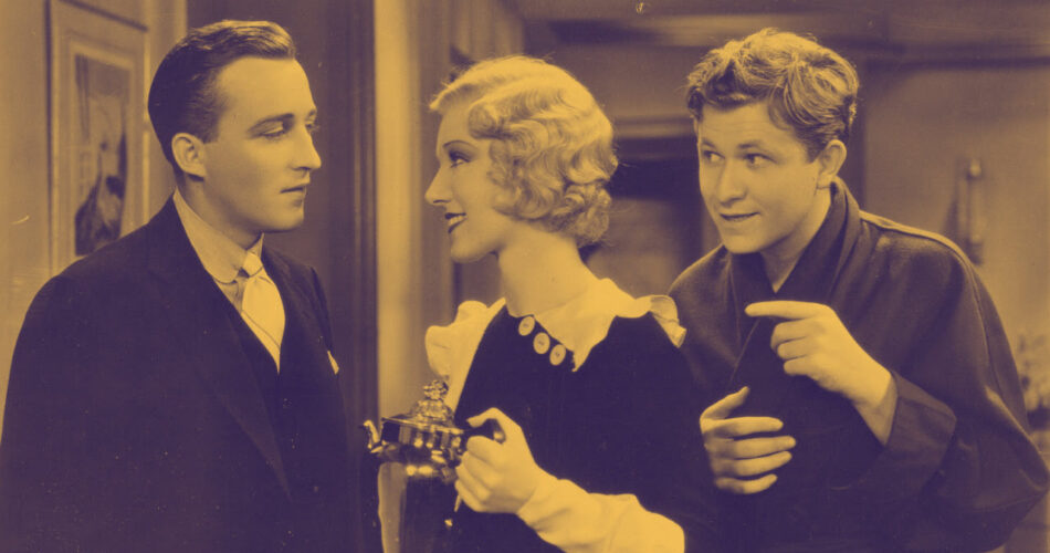 Bing Crosby, Leila Hyams i Stuart Erwin w filmie "Świat słucha" (reż. Frank Tuttle, 1932)