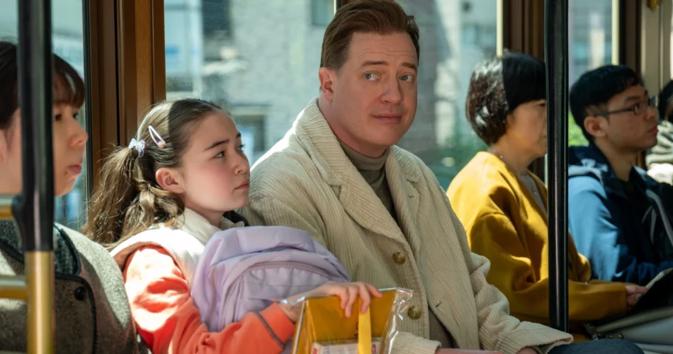 Shannon Mahina Gorman i Brendan Fraser w filmie "Rodzina do wynajęcia" (reż. Hikari, 2025)